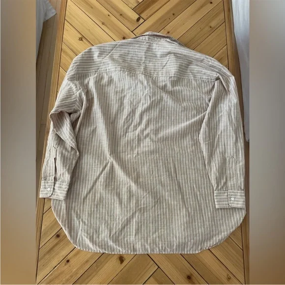Frank & Eileen Shirley Shirt Button-Up
Oversize Stripe Linen Cotton Blend size S - Picture 8 of 8